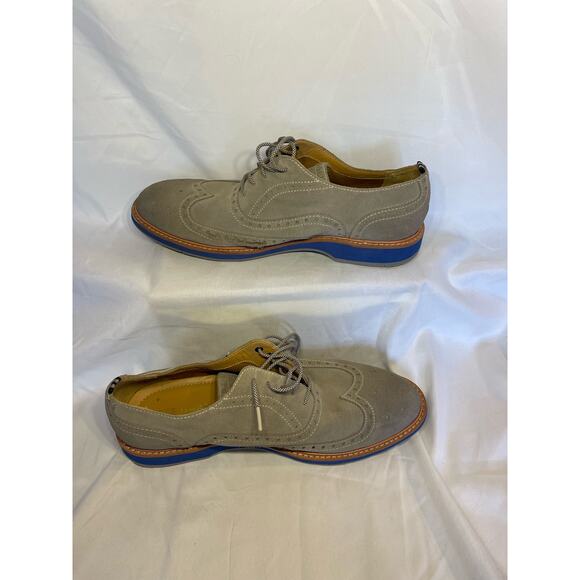 Cole Haan-Lunargrand Wing Tip Shoes-Suede-Men's size 11-1 flaw - Picture 4 of 8